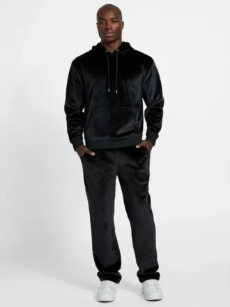 Pantalon de survêtement en velours contrecollé