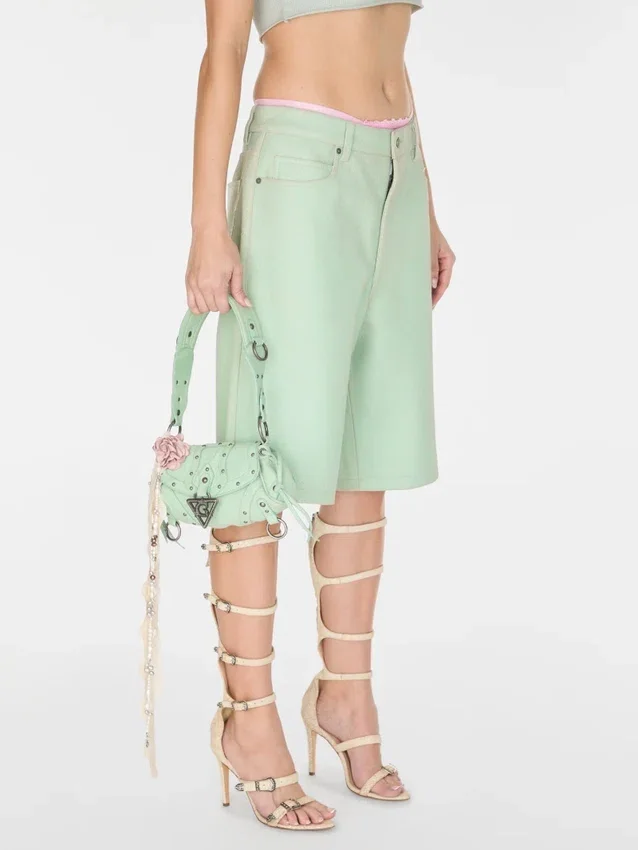 Pantalon en cuir craquelé Pantalon en cuir craquelé