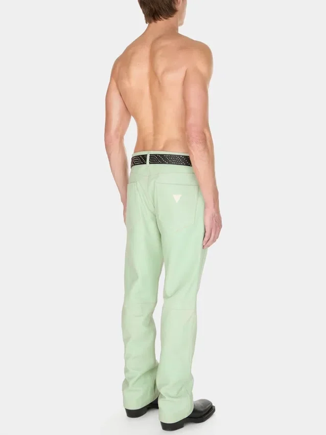 Pantalon en cuir craquelé Pantalon en cuir craquelé