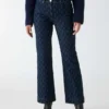 Pantalon en denim imprimé monogramme Bea