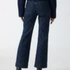 Pantalon en denim imprimé monogramme Bea