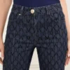 Pantalon en denim imprimé monogramme Bea
