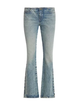 pantalon en denim taille basse oeillets 1 1 330x440 - Pantalon en denim taille basse &agrave; &oelig;illets