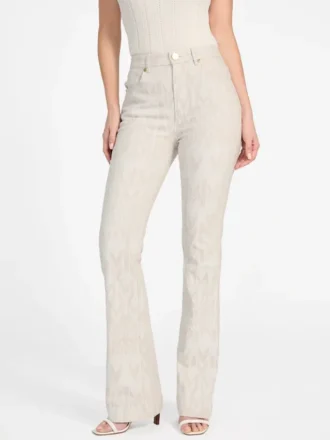 Pantalon en denim évasé Sarah Monogram Pantalon en denim évasé Sarah Monogram