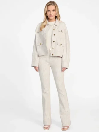 Pantalon en denim évasé Sarah Monogram Pantalon en denim évasé Sarah Monogram