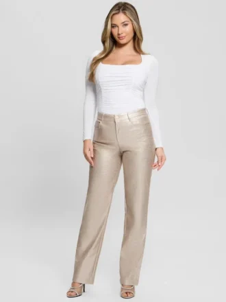 Pantalon en simili cuir métallisé Ambra Pantalon en simili cuir métallisé Ambra