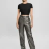 Pantalon en simili cuir métallisé Ambra Pantalon en simili cuir métallisé Ambra
