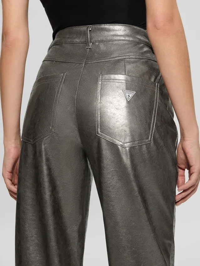 Pantalon en simili cuir métallisé Ambra Pantalon en simili cuir métallisé Ambra