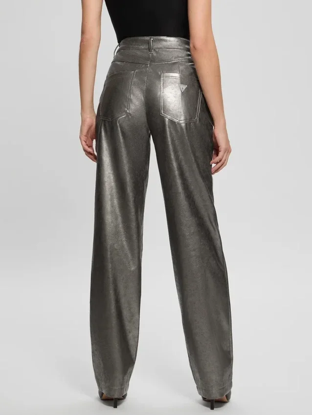 Pantalon en simili cuir métallisé Ambra Pantalon en simili cuir métallisé Ambra