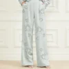 Pantalon à fleurs brodées Gwen