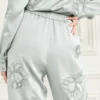 Pantalon à fleurs brodées Gwen