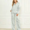 Pantalon à fleurs brodées Gwen