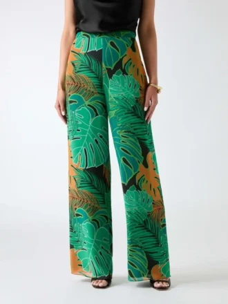 Pantalon à motif feuilles d&rsquo;Amazon