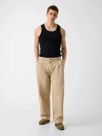 Pantalon à plis