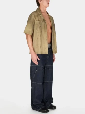 Pantalon utilitaire en denim délavé