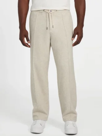 Pantalons chino mélangés en laine et scuba