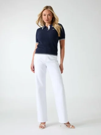 Polo en maille torsadée