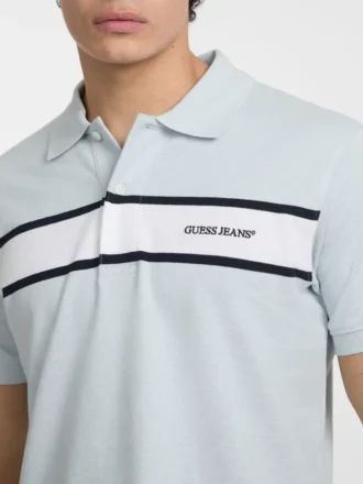 Polo en piqué rayé