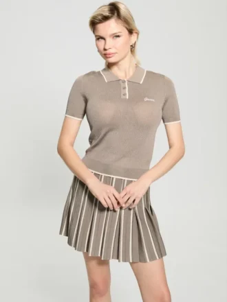Polo signature à mailles ouvertes