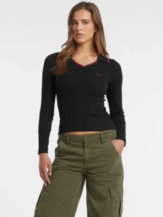 Polo slim à logo brodé