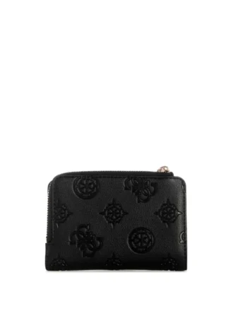 Porte-cartes Laurel II avec motif de pivoine en relief