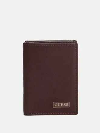 Portefeuille Alex à pliage en Z en cuir lisse
