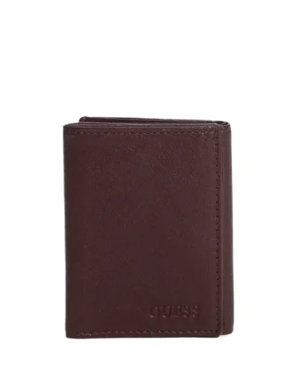 Portefeuille Alex à pliage en Z en cuir lisse