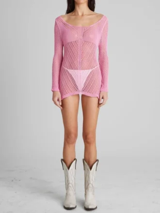 Pull au crochet délavé
