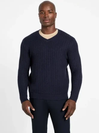 Pull à col en V Eco Bryson Texturé