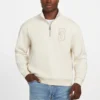 Pull à col montant zippé en twill Eco Harris