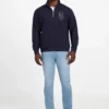 Pull à col montant zippé en twill Eco Harris