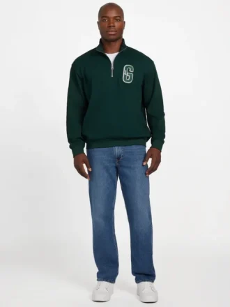 Pull à col montant zippé en twill Eco Harris