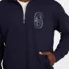 Pull à col montant zippé en twill Eco Harris