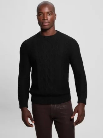 Pull à col rond Eco Noah en maille torsadée celtique