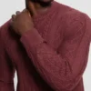 Pull à col rond Eco Noah en maille torsadée celtique