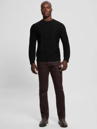 Pull à col rond Eco Noah en maille torsadée celtique
