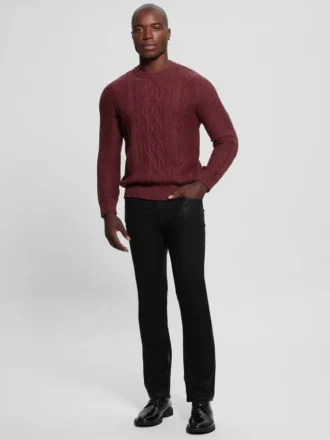 Pull à col rond Eco Noah en maille torsadée celtique