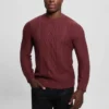 Pull à col rond Eco Noah en maille torsadée celtique
