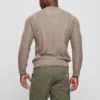 Pull à col rond Eco Noah en maille torsadée celtique