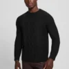 Pull à col rond Eco Noah en maille torsadée celtique