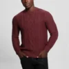 Pull à col rond Eco Noah en maille torsadée celtique