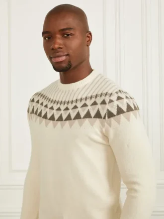Pull à col rond en jacquard
