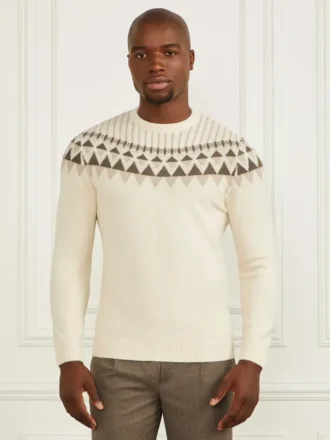 Pull à col rond en jacquard