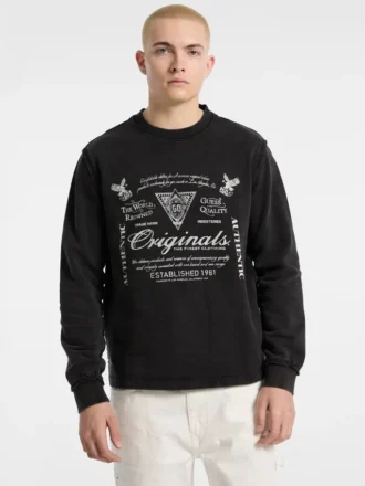 Pull à col rond léger et écologique Guess Originals