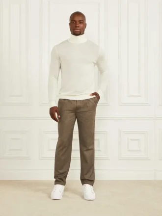 Pull à col roulé en laine mérinos