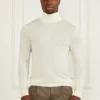 Pull à col roulé en laine mérinos