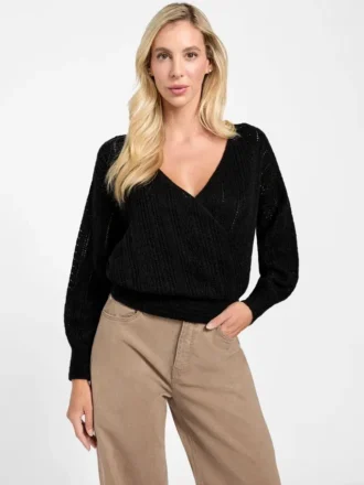 Pull croisé Izabella en mélange de laine