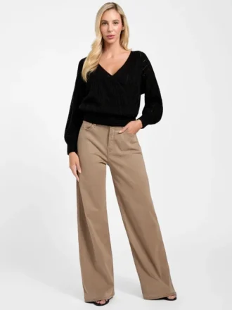 Pull croisé Izabella en mélange de laine