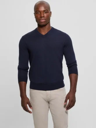 Pull en laine à col en V Fred
