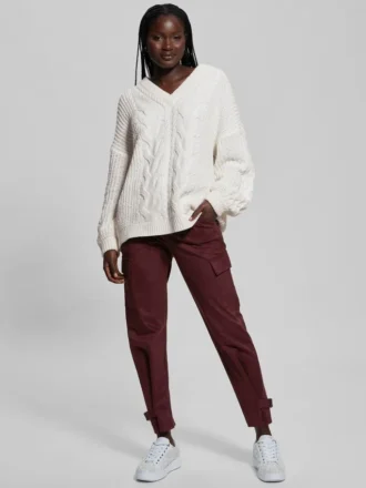 Pull en maille torsadée Aki Chenille Pull en maille torsadée Aki Chenille